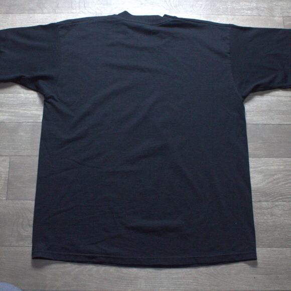 Vintage 90s ‘ Marines ’ Black T-Shirt Fruit of the loom Size L - Picture 5 of 5